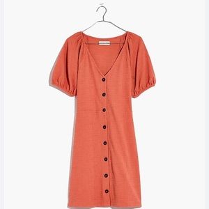 Madewell Texture & Thread puff sleeve mini dress